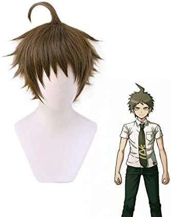 LINLINCD-Anime Coser Wig Haïata Hajime Cosplay Kostüm Super Dangan Ronpa 2 Hitzebeständig Synthetisches Haar Männer Karneval Party Perücken