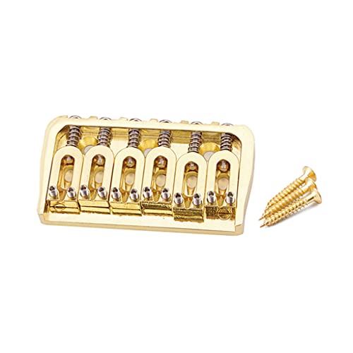 6/7 Saiten flaches Tremolo-Brückensystem, passend für FD ST-E-Gitarre, Saiteninstrumente, Teile-Zubehör, Tremolo-Steg, Gitarrenblock, Bolzen, Schrauben, Sattel, Strat, 6 Saiten, flach