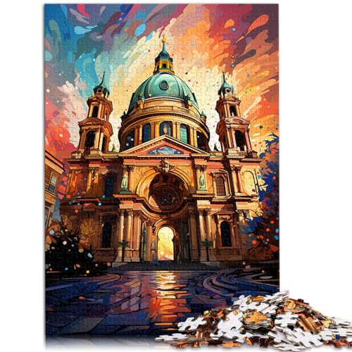 Puzzles für Puzzler: Die farbenfrohe Psychedelie der St.-Stephans-Basilika, 1000-teiliges Puzzle für Erwachsene, Holzpuzzle für Puzzle-Geschenke, 1000 Teile (50 x 75 cm)