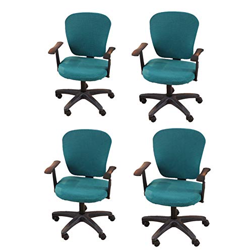 Rysmliuhan Shop Stuhlbezug Stretch stuhlhussen kaufen Sitzbezüge für stühle Stretch Stuhlhussen Esszimmer Stuhl abdeckungen Stuhl Protektoren abdeckungen Set of 4,Green