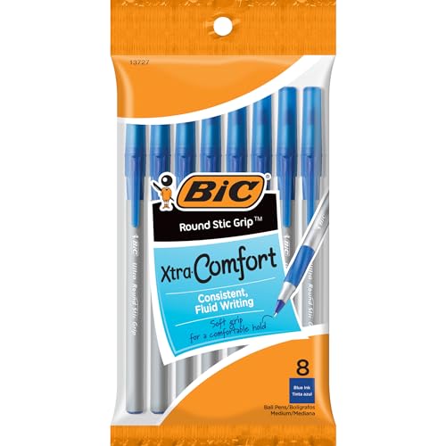 BIC Stic Grip Stifte 8 Count blau