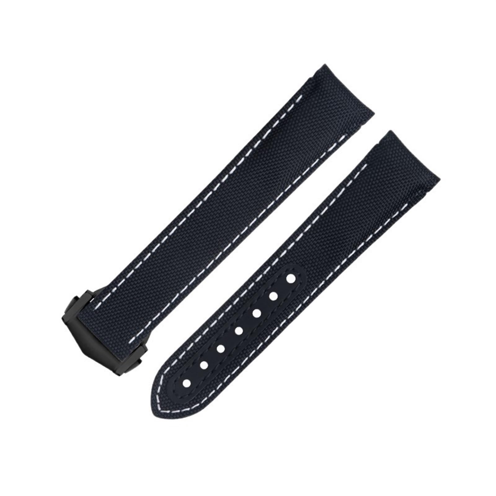 IOTUP 20 mm grünes Nylongewebe, Uhrenarmband passend für Omega-Armband für AT150 Seamaster 300 Planet Ocean De Ville Speedmaster Uhrenarmband mit gebogenem Ende, 20 mm, Achat