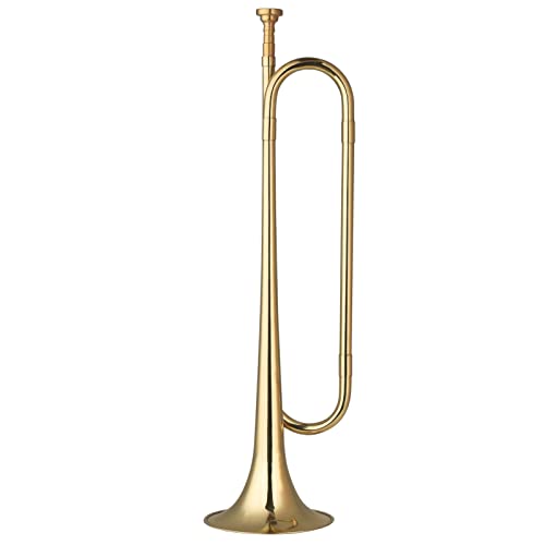 ZENGXUE Messing C Bugle Anruf Vergoldetes Trompeten-Kavallerie-Horn Mit Mundstück Musikinstrument Für Anfänger Standard-Trompetenset