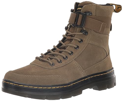 Dr. Martens Unisex Combs TECH Fashion Boot, DMS Olive E.H Suede, 41 EU