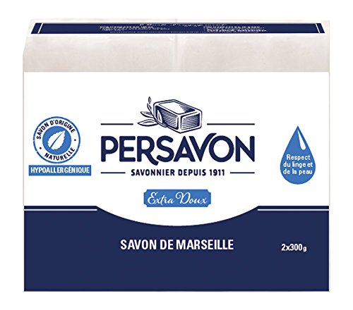 persavon Savon de Marseille Extra Weich 300 g 2 teilig – Lot de 3