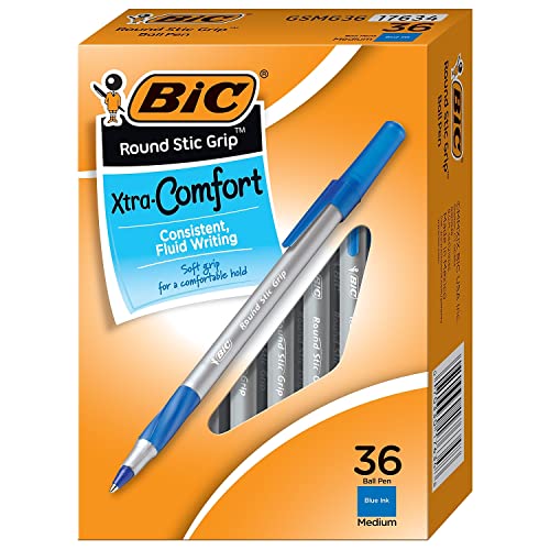 BIC Stic Grip Stifte 36 Count blau