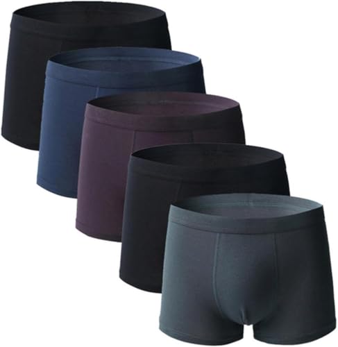 Herren-Boxershorts, 5 Stück, große Boxershorts, Shorts, Unterwäsche, Herren-Unterwäsche, Unterhosen, Höschen, Baumwoll-Unterhosen, Schlüpfer, 4XL, 5XL, 6XL, C, 3XL(75