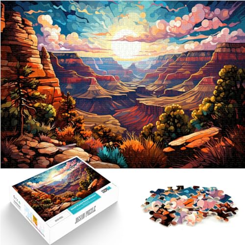 Puzzles Spiele Color National Grand Canyon 1000-teiliges Premium-Puzzle Holzpuzzle als Geschenk für die ganze Familie und die 1000 Teile (50 x 75 cm)