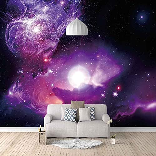 Lila Sternenhimmel Landschaft 3D Tapeten Wanddekoration Fototapete Sofas Wohnzimmer Wandbild Schlafzimmer-350cm×256cm