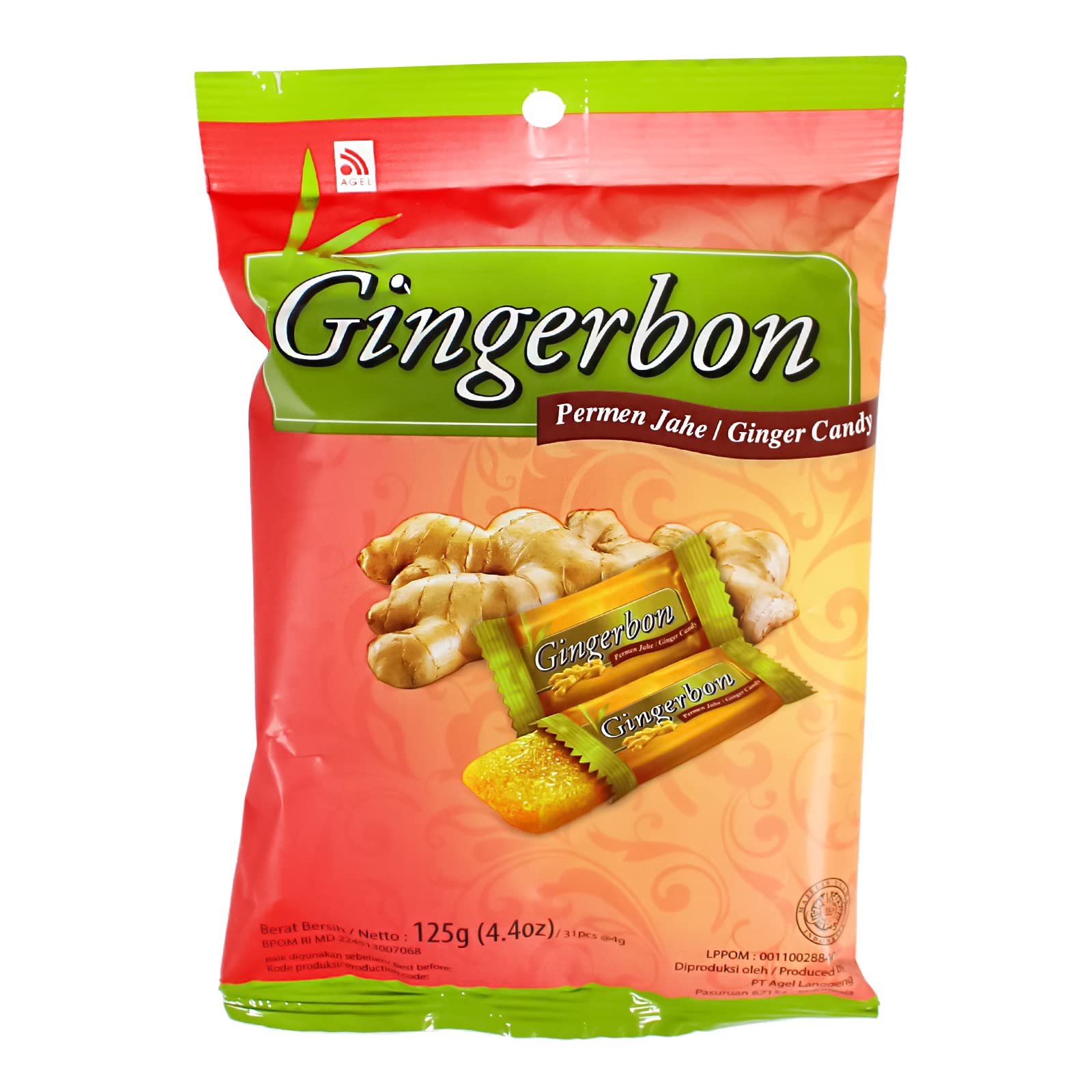 Gingerbon - Ingwerbonbons - 20er Pack (20 x 125g) - 1 Karton