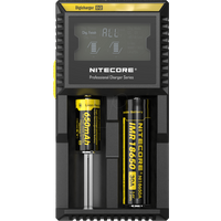 Nitecore D2EU - Universalladegerät für Li-Ion, Ni-MH, Ni-CD und LiFePO4 Akkus, LCD Display