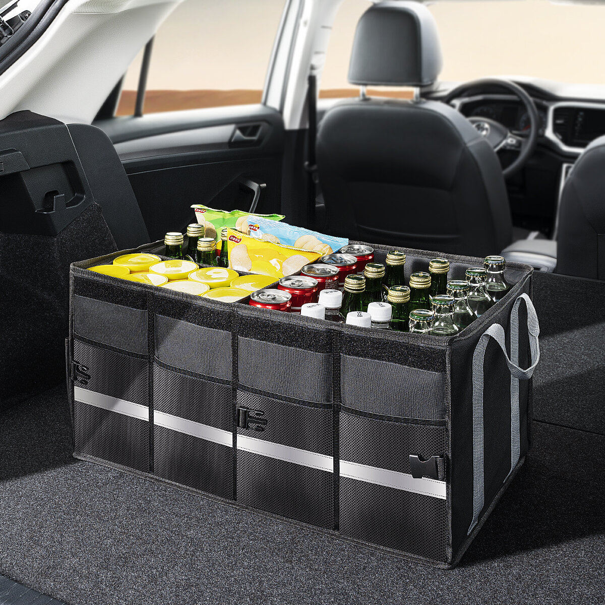 Baseus 60L Autokofferraum-Aufbewahrungsbox, wasserdichtes Design mit großer Kapazität und faltbarem Design, 600D schwarz