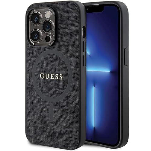 Guess GUHMP14XPSAHMCK Hülle für iPhone 14 Pro Max 6.7" Schwarz hardcase Saffiano