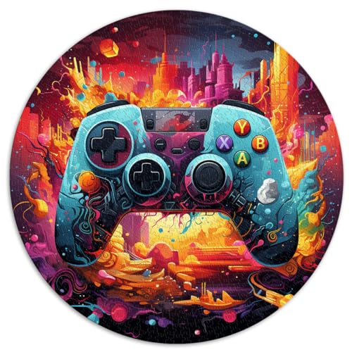 Puzzle für Cartoon-Gamecontroller, 1000-teiliges Puzzle für Erwachsene, 26,5 x 26,5 Zoll, lustiges Puzzle, Familienunterhaltungsspielzeug