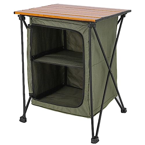 LearnLyrics Campingschrank für unterwegs, langlebig, Küchenorganizer für zu Hause, multifunktionaler Grill-Organizer, praktischer Camping-Schrank, Reiseaufbewahrungslösung