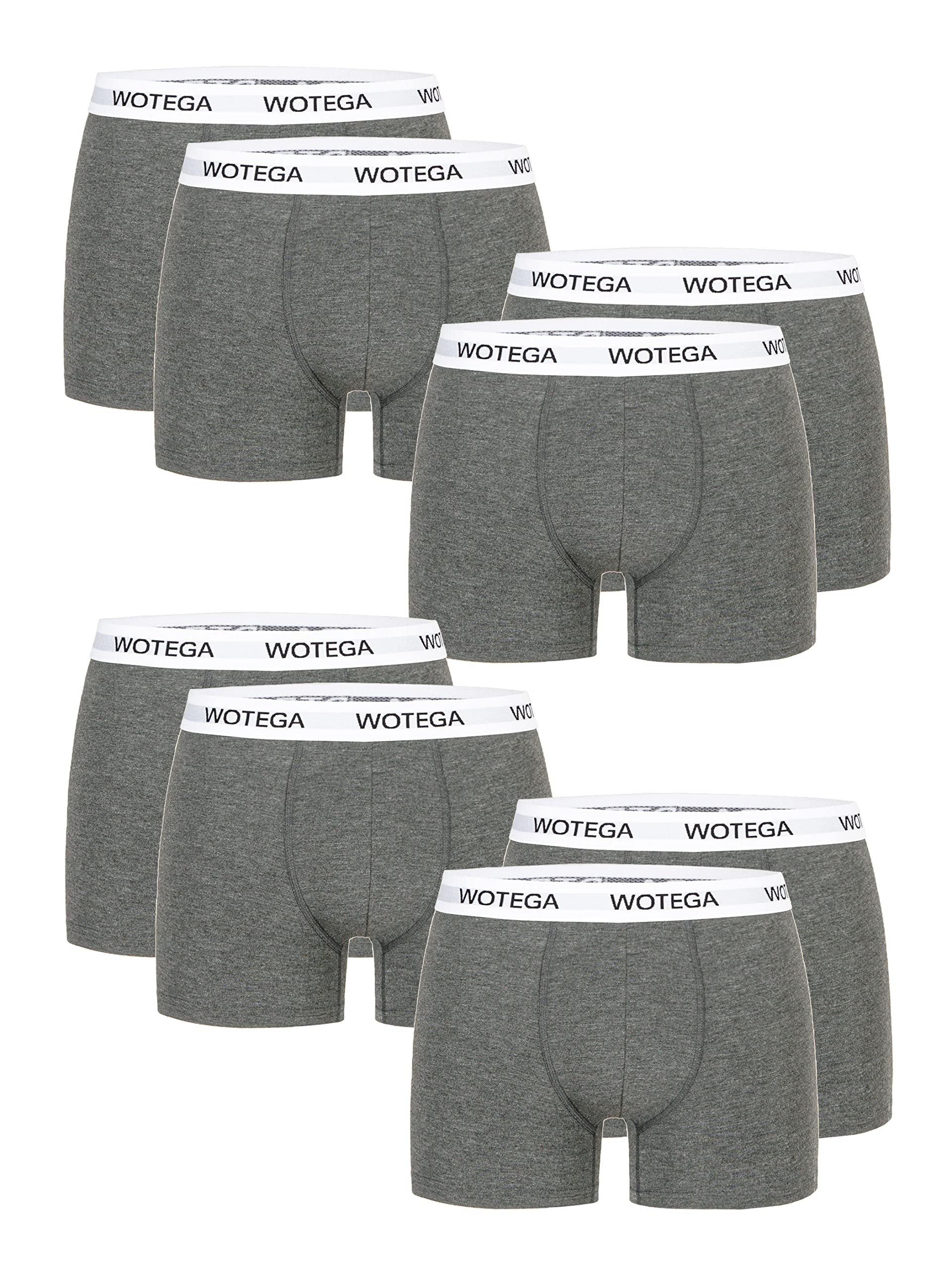 WOTEGA Joe - 8er Pack Herren Boxershorts - Männer Unterwäsche Retroshorts - Baumwoll Unterhosen für Herren