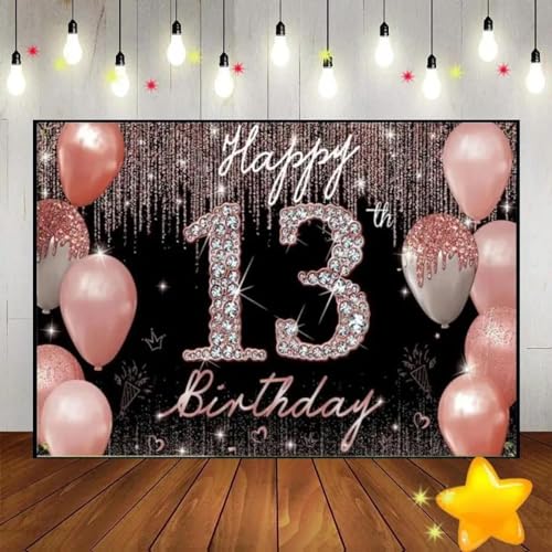 Alles Gute zum 13. Geburtstag Fotografie Requisiten Prinzessin Kuste Hintergrund Dekoration Foto Prinz Taufe Party Ballon 240X180cm