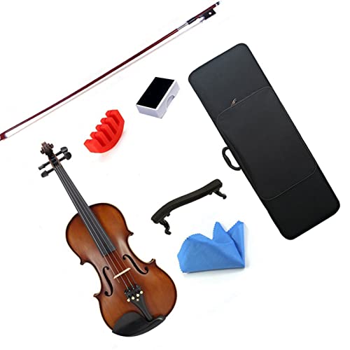 Violine Anfänger Professionelle Handgefertigte Antike Matte Streifen Violine 4/4 Fichte Platte Violine Ebenholz Teile (Color : 1/2)