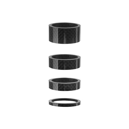 cyclingcolors 4x Fahrrad Ahead Vorbau Spacer Distanzen Distanzringe Kohlenstoff MTB Rennrad Distanzscheiben Headset Lenker Steuersatz Spacer, 1 1/8 Zoll 3+5+10+20mm