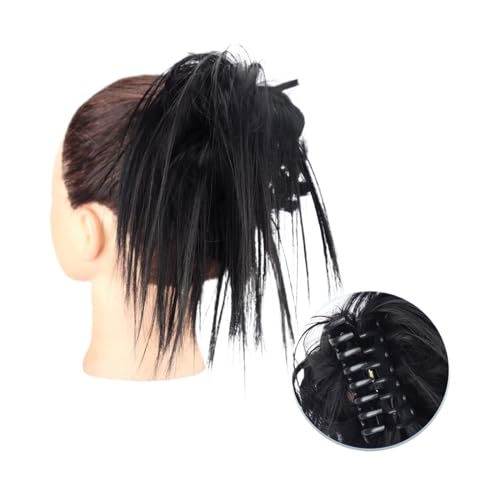 Haarteile Haarknoten Synthetische Haarverlängerung mit Krallenclip, unordentlicher Dutt, flauschiger Chignon, schwarzblonder Haarknoten, Hochsteckfrisur, falsches natürliches Haarteil for Frauen Brötc