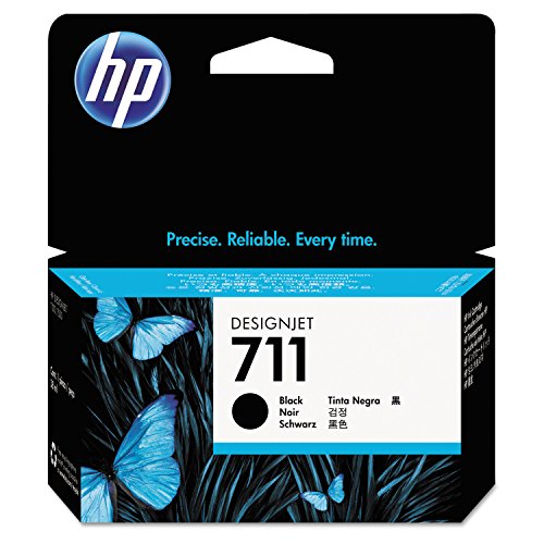 HP 711 Schwarz 38 ml Original Druckerpatrone (CZ129A) mit originaler HP Tinte, für DesignJet T120, T125, T130, T520, T525, T530 Großformatdrucker sowie den HP 711 DesignJet Druckkopf