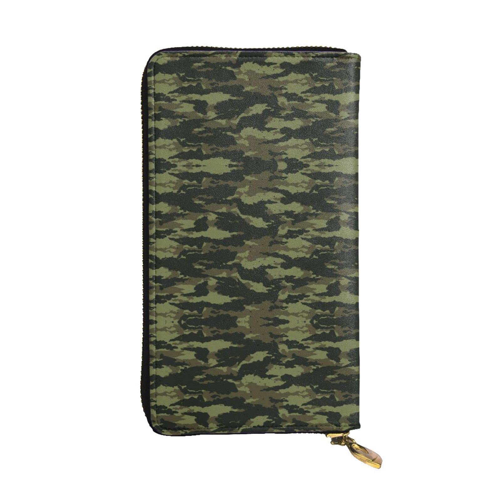 DMORJ Lange Clutch aus Leder, Camouflage-Muster, 19 x 10 cm, bequem, leicht, wasserdicht, langlebig, schönes Geschenk, Schwarz, Einheitsgröße, Schwarz , Einheitsgröße