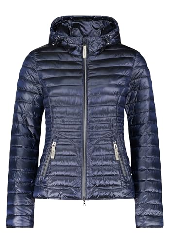 Cartoon Damen Steppjacke mit Kapuze dunkelblau,44