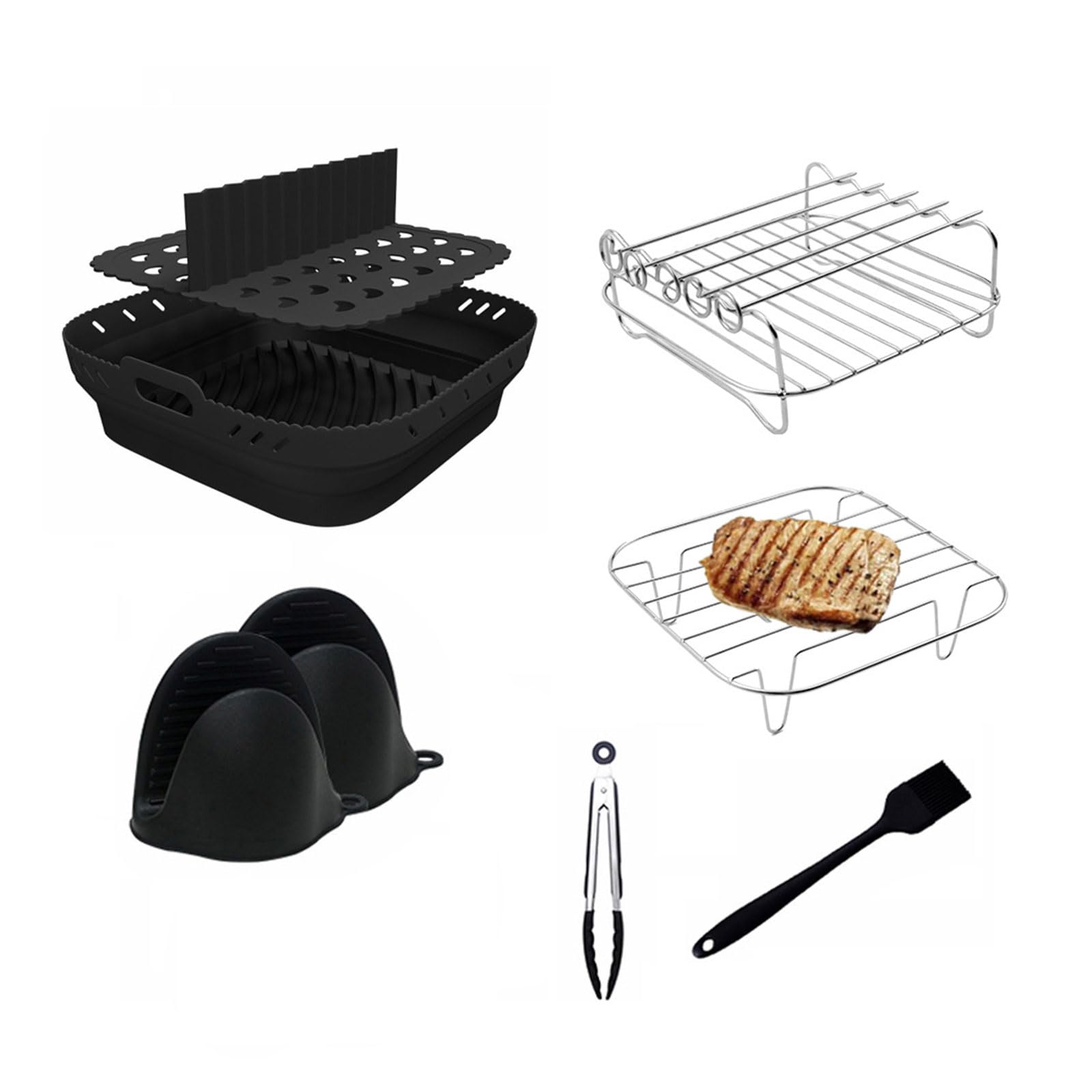 Grillen Rack Air Friteusen Pad Silikon Air Friteusen Tablett Silikon Backen Liner Backen Innen Liner Kochen Werkzeug Für Küche