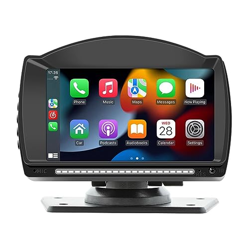 GYSURYB 4,7-Auto-Touch-IPS-Bildschirm, Kabelloses CarPlay, Android, Tragbares Autoradio, Bluetooth, MP5, Multimedia-Host, Schwarz