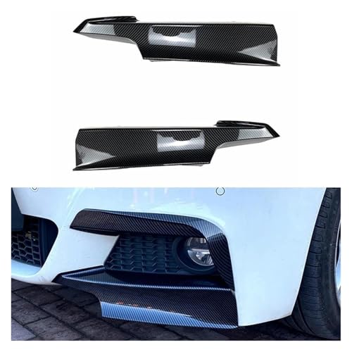 Splitter Auto Frontspoilerlippe Karosseriebausatz ABS-Kunststoff Untere Splitterschutzplatte Für F30 F31 F35 3er-Serie Sport 2012-2018 Frontlippe(Carbon Look B)