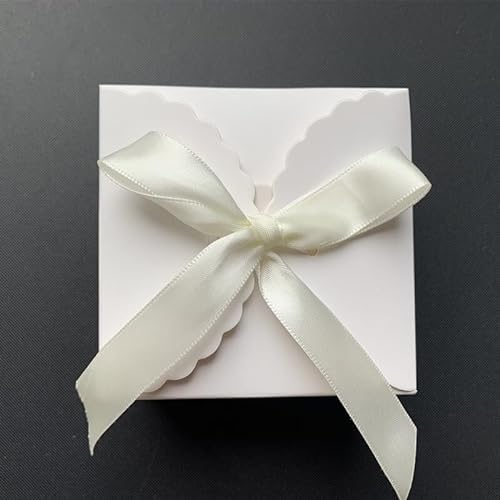 Box für Geschenke, Süßigkeiten-Box, 20/50 Stück Kraftpapier-Hochzeitsgeschenke for Gäste, kleine Süßigkeiten-Geschenkboxen mit Bändern (Farbe: 4, Größe: 50 Stück_9 x 9 x 5 cm) (C (Farbe: 2, Größe: 50