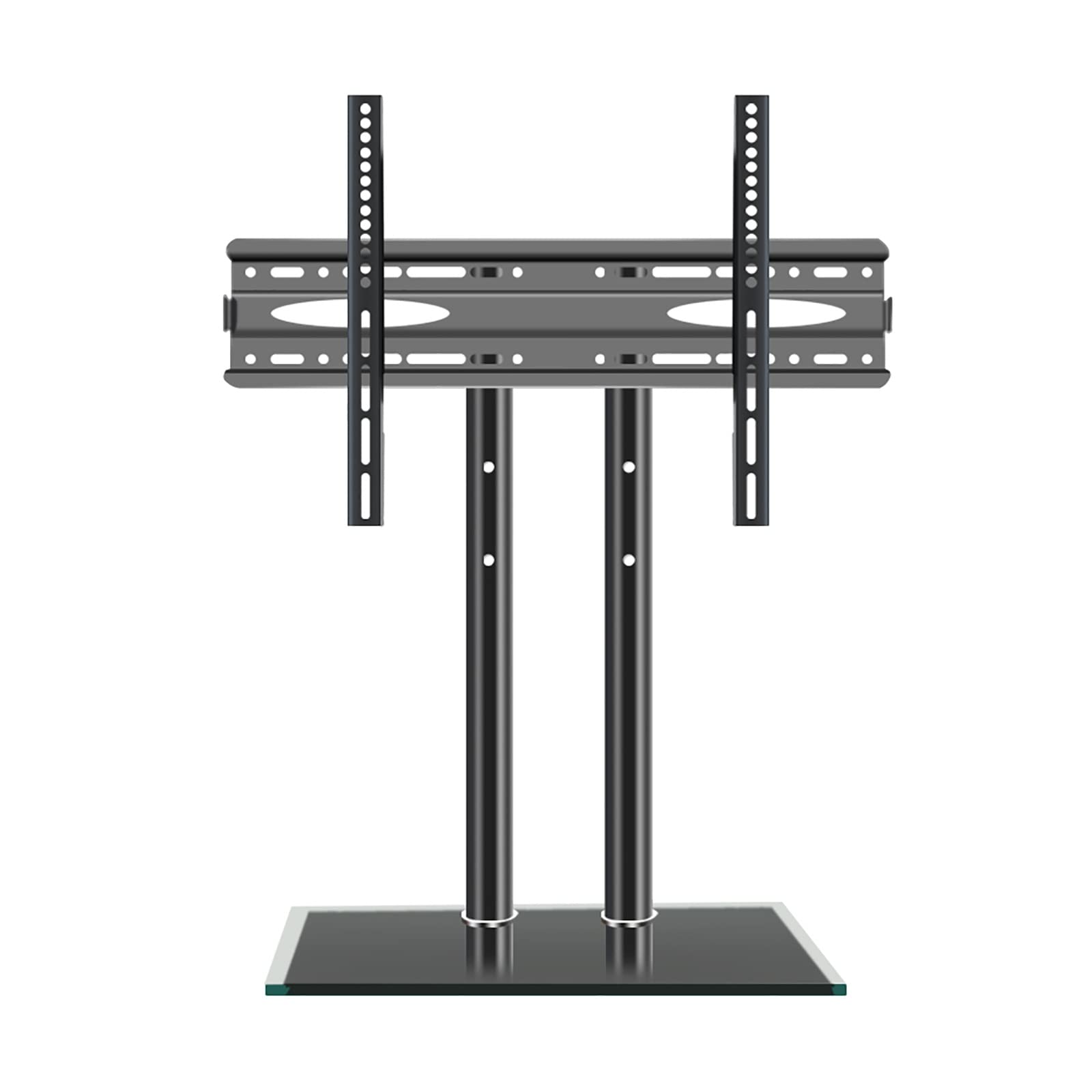 VSULZVNU Universeller TV-Ständer, TV-Wandhalterung, TV-Ständer, Tisch-TV-Ständer mit dicker Doppelsäule, höhenverstellbare Tisch-TV-Basis, passend für 101,6-165 cm (40-65 Zoll)