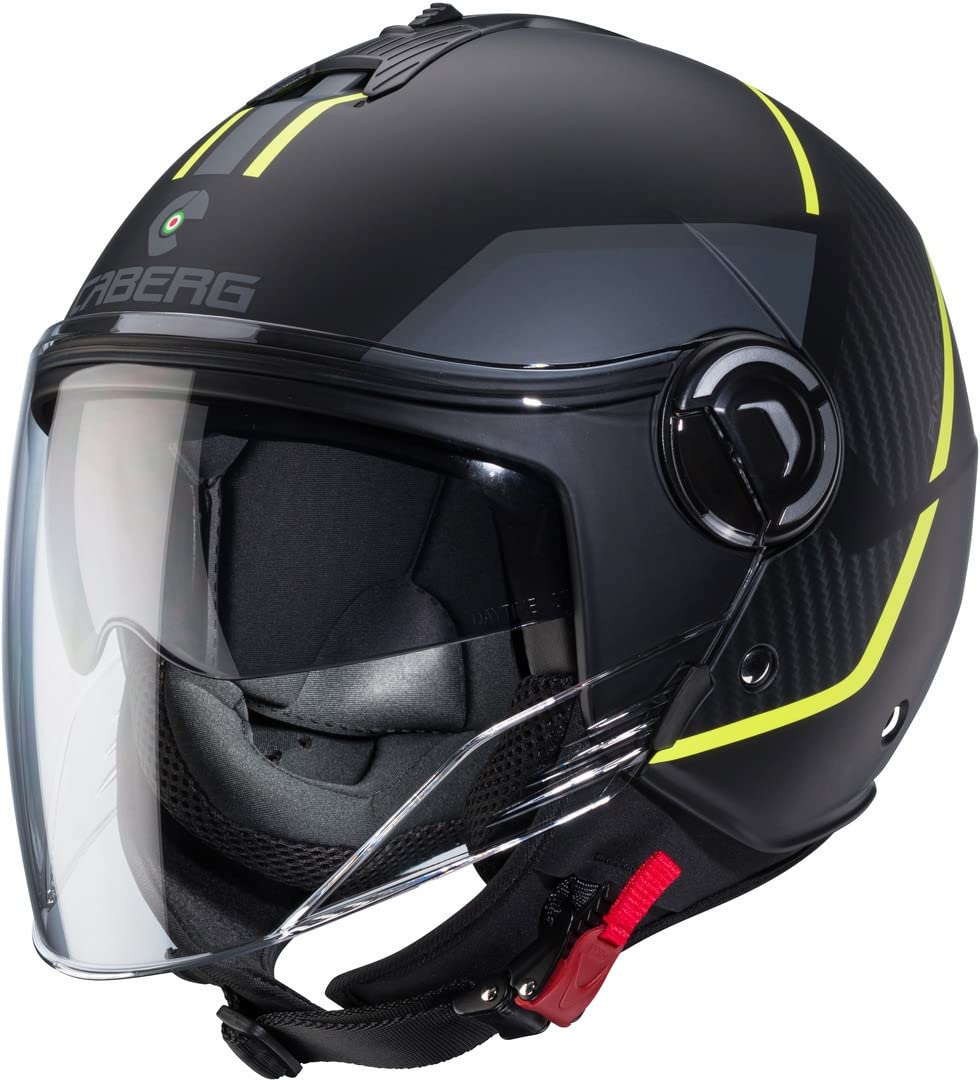 Caberg Riviera V4 X Geo Jethelm (Black Matt/Yellow,L (59/60))