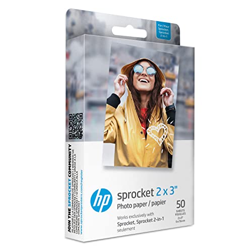 HP Sprocket Fotopapier, Weiß glänzend