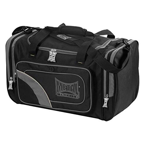 METAL BOXE Unisex – Erwachsene Sporttasche Borsa da Palestra, Schwarz, Grau, Gelb, M