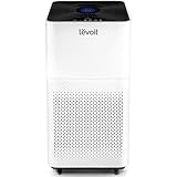 Levoit 810043370424 H13 HEPA Luftfilter, Air Purifier mit CADR von 360 m³/H für Raucherzimmer Wohung, Luftreiniger mit Luftsensor Schlafmodus Timer für Allergiker Raucher Tierbesitzer LV-H135, Weiß