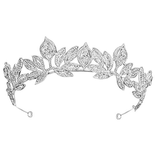 AIHEDOUJ Hochzeit Krone Tiara Strass Kristall Braut Prinzessin Stirnband Kopfschmuck Kopfschmuck Hochzeit Haarschmuck für Braut Krone Stirnbänder