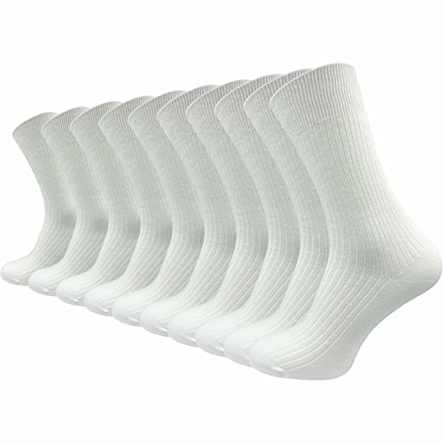 GAWILO 10 Paar weiße Herren Socken aus 100% Baumwolle | reine Baumwollsocken (as3, numeric, numeric_47, numeric_50, regular, regular, weiß)