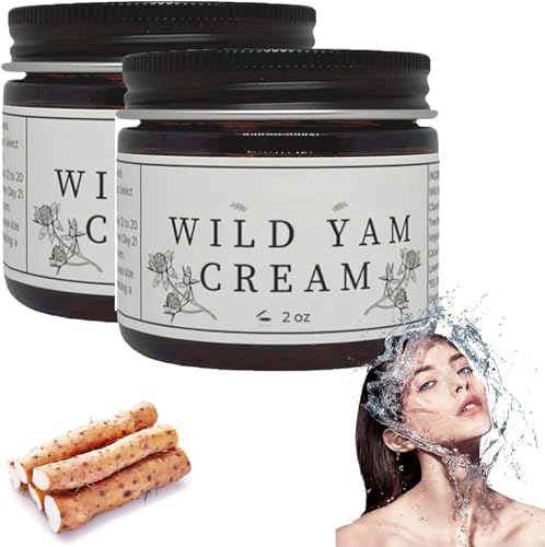 2 Stück Wild-Yam-Creme, Bio-Wild-Yam-Creme, Wild-Yam-Creme Für Den Hormonhaushalt, Natürliche Wild-Yam-Creme Für Die Wechseljahre