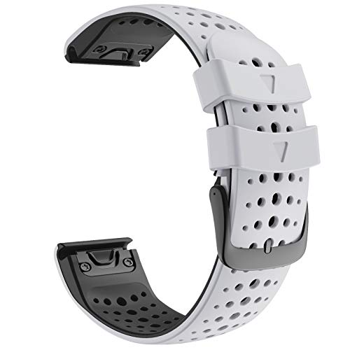 OPKDE 22 x 26 mm Smartwatch-Armbänder für Garmin Fenix 7 7X Epix/Instinct 2/Coros Vertix Vertix2 Schnellverschluss-Armband aus Silikon, 22mm For Fenix 7-EPIX, Achat