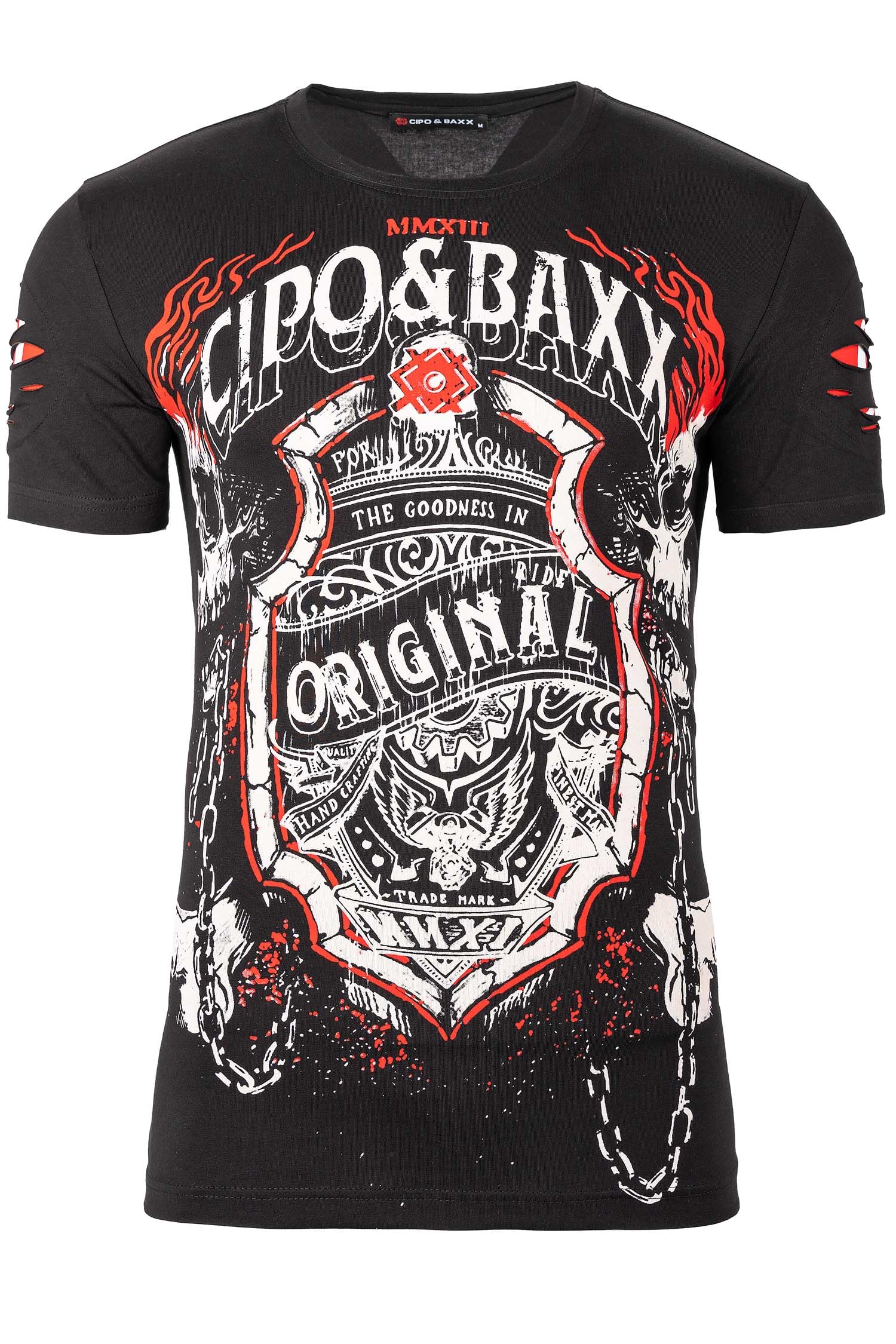 Cipo & Baxx Herren T-Shirt CT772 Schwarz L