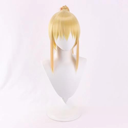 WCCNKK Anime Cosplay Perücke, Darkness Perücke, Blonde 65CM Pferdeschwanzperücke, Mit Perückenkappe, Für Party Halloween Comic-Ausstellung, Dekoratives Geschenk