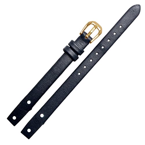 NEYENS Damen-Uhrenarmband aus echtem Leder für F Ossil ES4340, ES4119, ES4000, mit Schraube, 8 mm, rot, schwarz, blau, weiß, 8 mm, Achat