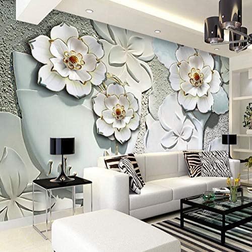 Reliefskulptur Mit Blumen 3D Tapeten Wanddekoration Fototapete Sofas Wohnzimmer Wandbild Schlafzimmer-250cm×170cm