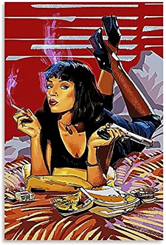 DIY Erwachsene Und Kinder Diamant Malerei Painting Kits Vollbohrer Pulp Fiction Tarantino Modern Street und Picture Modern 5d Strass Bild Kristall Kunsthandwerk 15.7"x19.7"(40x50cm) Kein Rahmen