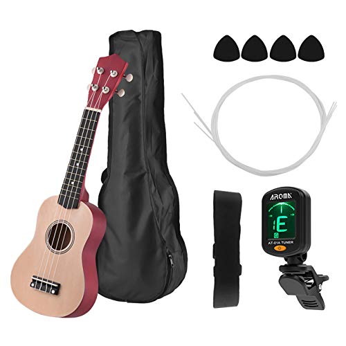 Btuty Holz-Ukulele für Kinder, 26 cm, mit Koffer