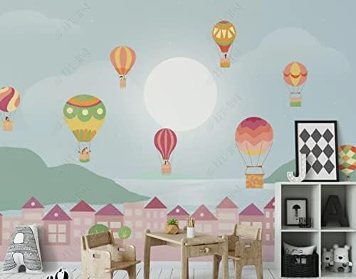 Heißluftballon Stadt Kinderzimmer Muster 3D Tapeten Wanddekoration Fototapete Sofas Wohnzimmer Wandbild Schlafzimmer-250cm×170cm