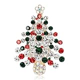 AIHEDOUJ Pin Schmuck Geschenke für Frauen Niedliche eingelegte Strass-Weihnachtsbroschen für Frauen Kreative Bunte Stiefel Schneemann Pins Partyzubehör Pullover Schmuck Broschen und Pins