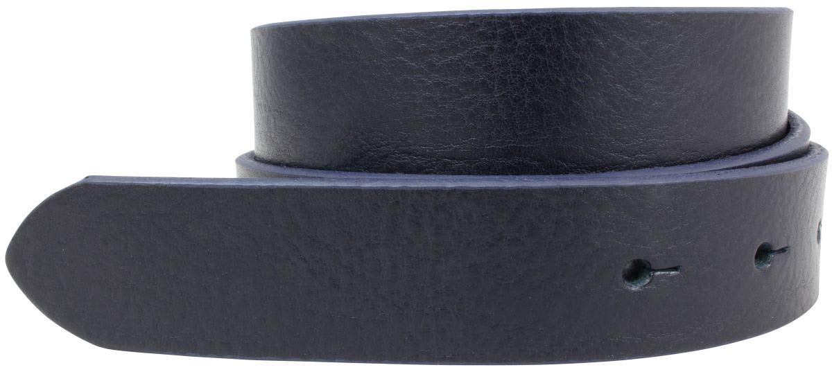 BELTINGER Gürtel aus Vollrindleder ohne Schnalle 3 cm | Jeans-Gürtel für Damen Herren 30mm | Chino-Gürtel | Marine 120cm