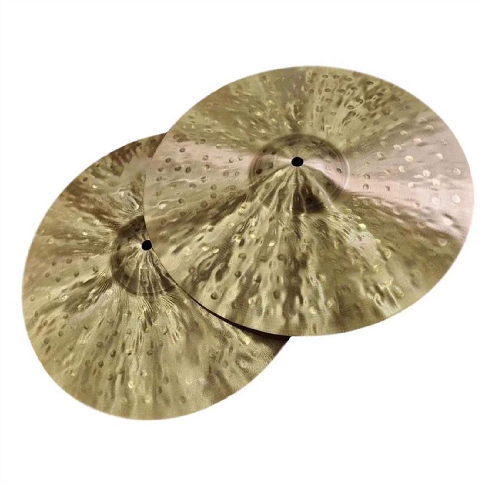 2 Stück 14" Hi-Hat-Becken Professionelle Becken Schlagzeugerbecken Handgefertigte Legierungsbecken Für Trommeln Schlagzeug-Becken-Set